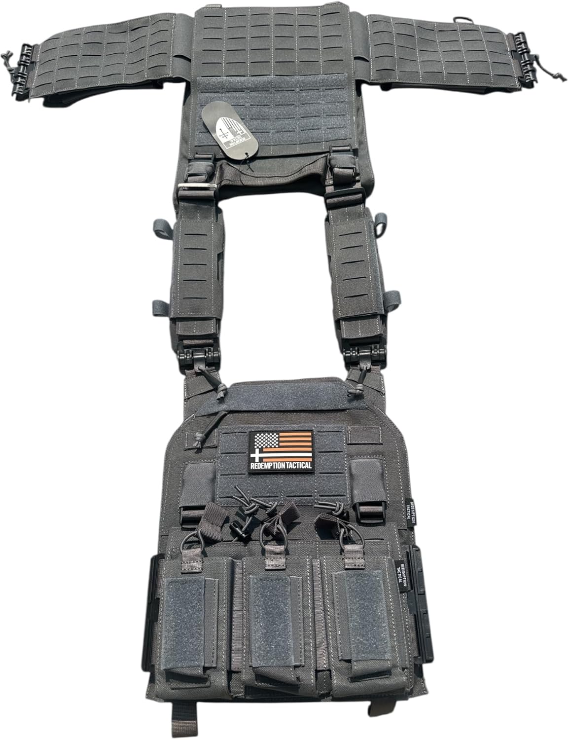 Redemption Crusader 2.0 Molle Quick Release Buckles Airsoft Vest With Adjustable Size Sides And Triple Pouch - Image 7