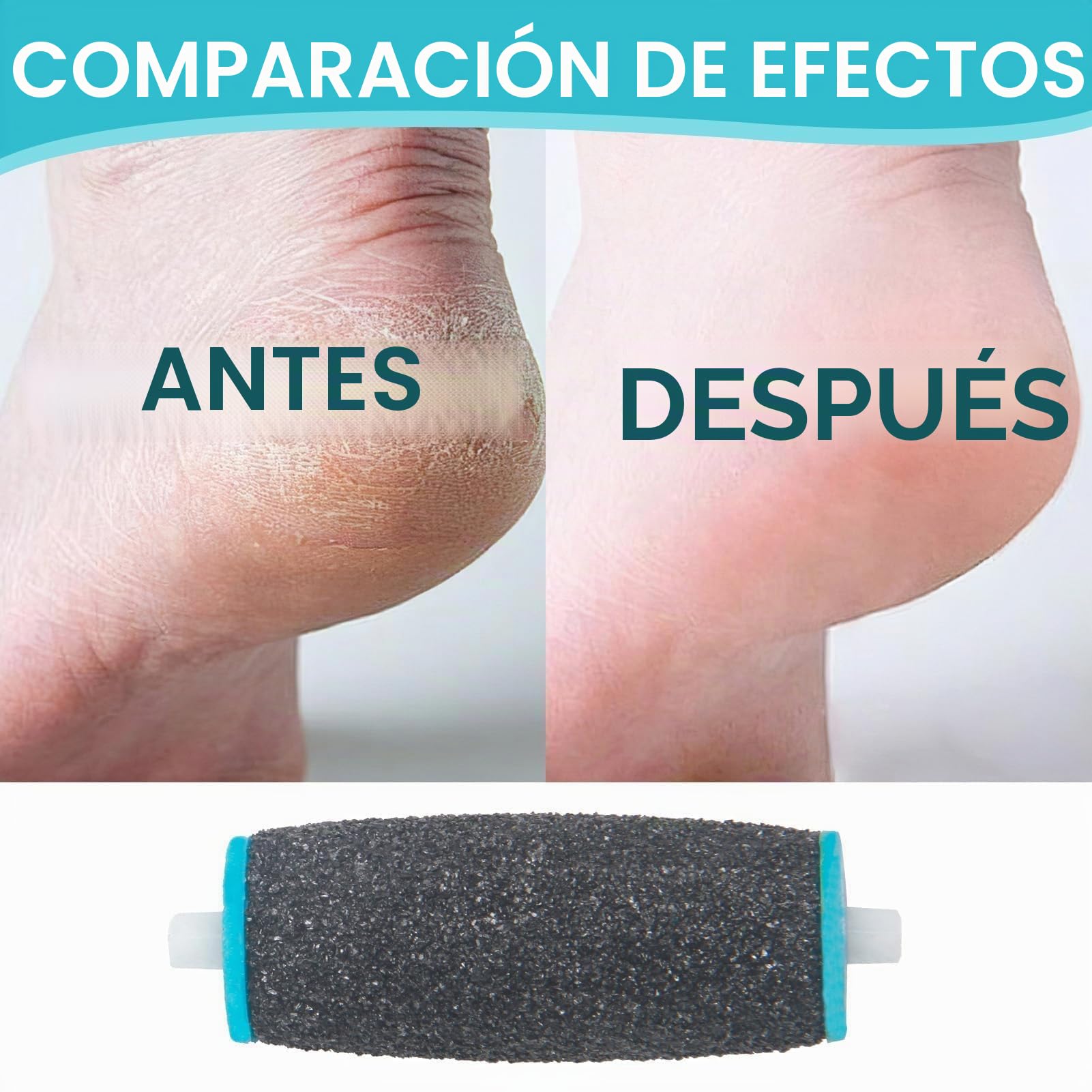 10 Recambio Lima Pies compatible con Scholl Velvet Smooth, Rodillos Extragruesos, Recambios para un Cuidado Eficaz de los Pies