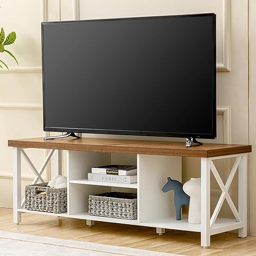 Miniatura 6 de GAZHOME Soporte de TV para TV de hasta 65 pulgadas, mueble de TV con almacenamiento abierto, unidad de consola de TV con estantería para sala de