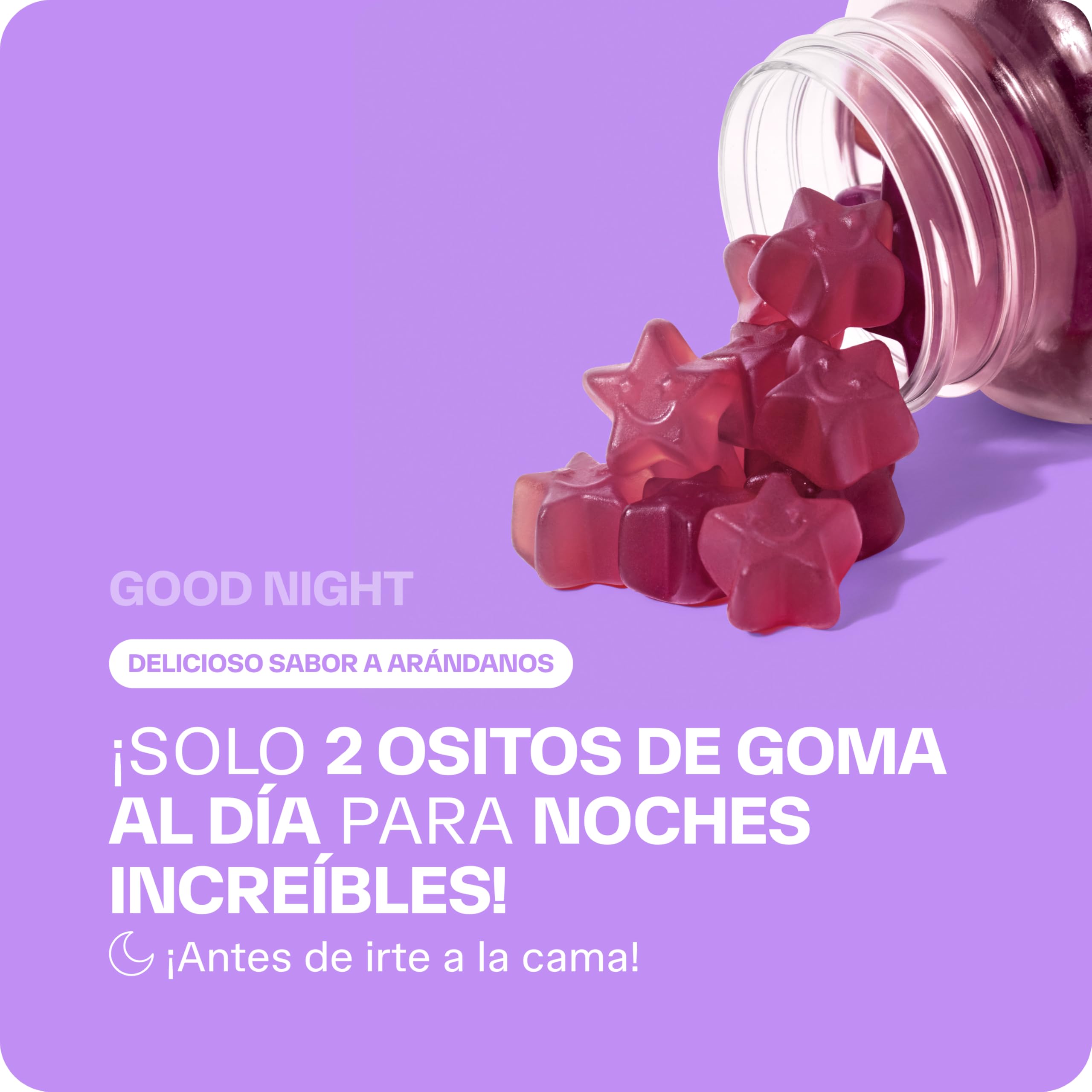 Lashilé Beauty - Complementos Alimenticios - Sueño reparador y conciliación rápida - Good Night Vitamines - Melatonina 1,9 mg, L-Teanina, Vit B6 - Fabricado en Francia - 60 Gummies