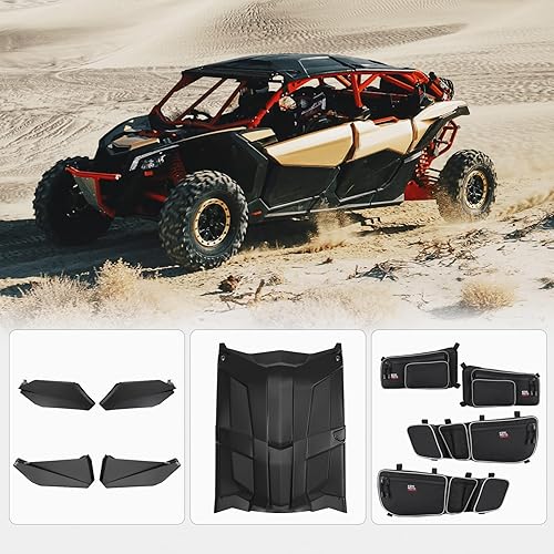 KEMIMOTO Puertas inferiores X3, techo máximo X3, bolsas de puerta X3 compatibles con Can Am X3 Max X DS RS MR Turbo RR 2017-2023
