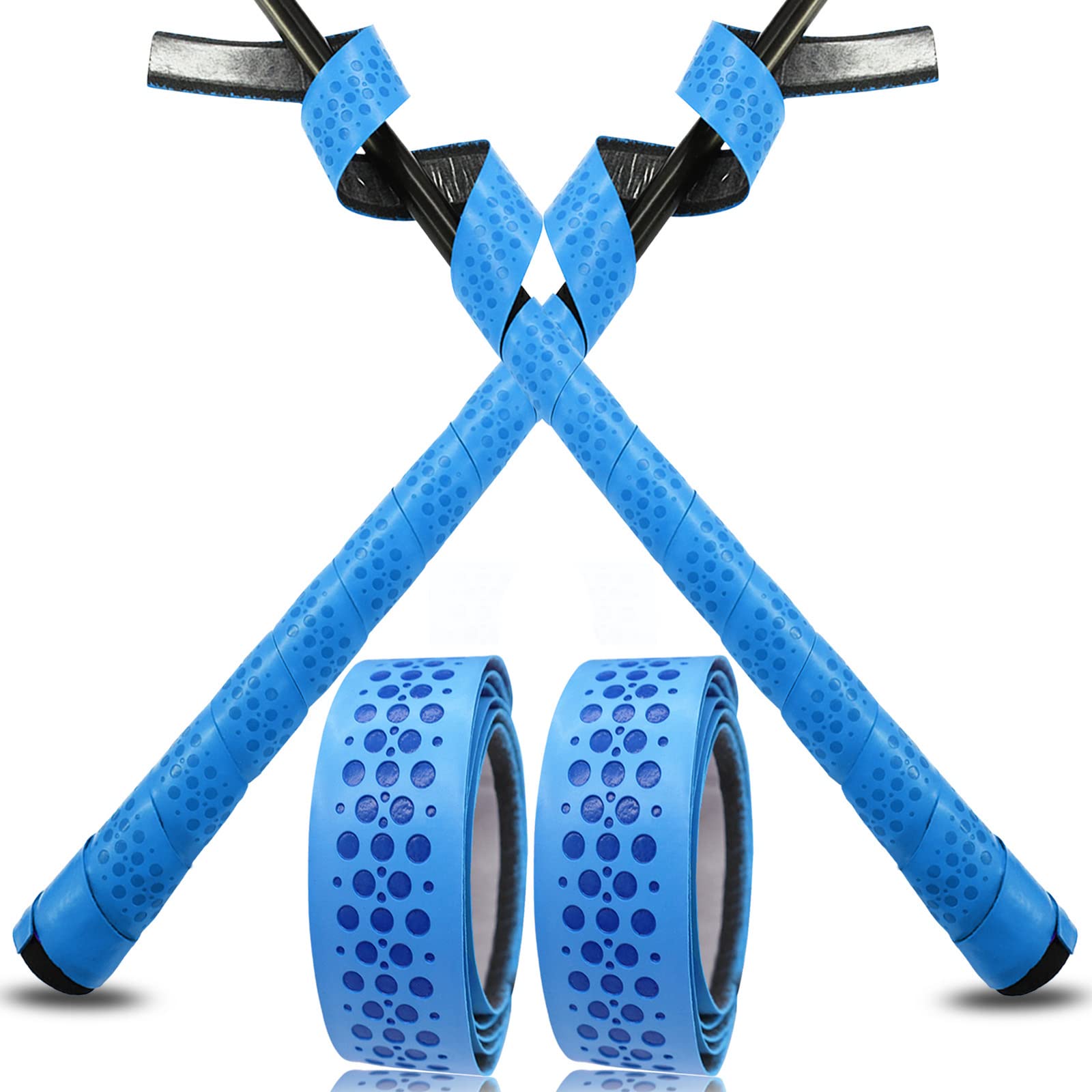 Bat Grip Tape Baseball Softball 2/4 Pack 40 inch 1.75mm Precut and Full Adhesive Back Pro Feel Soft Comfortable Tapes for Old Bats Handles