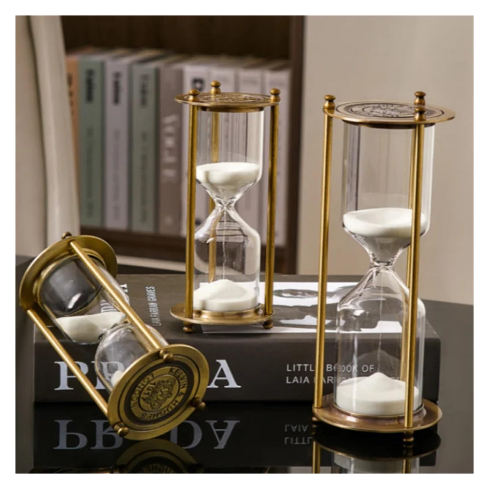Sanduhr-Timer aus Metall und Glas