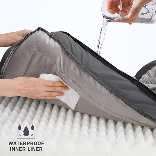 Miniatura 3 de INVENHO Cama ortopédica extragrande para perro, sofá impermeable XXL para perro, sofá de espuma con funda extraíble lavable, forro impermeable y