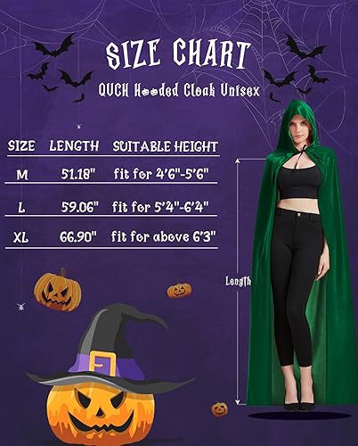 Miniatura 7 de QUCH Capa unisex con capucha para hombres y mujeres, capa de bruja de vampiro, disfraz de Halloween y Navidad