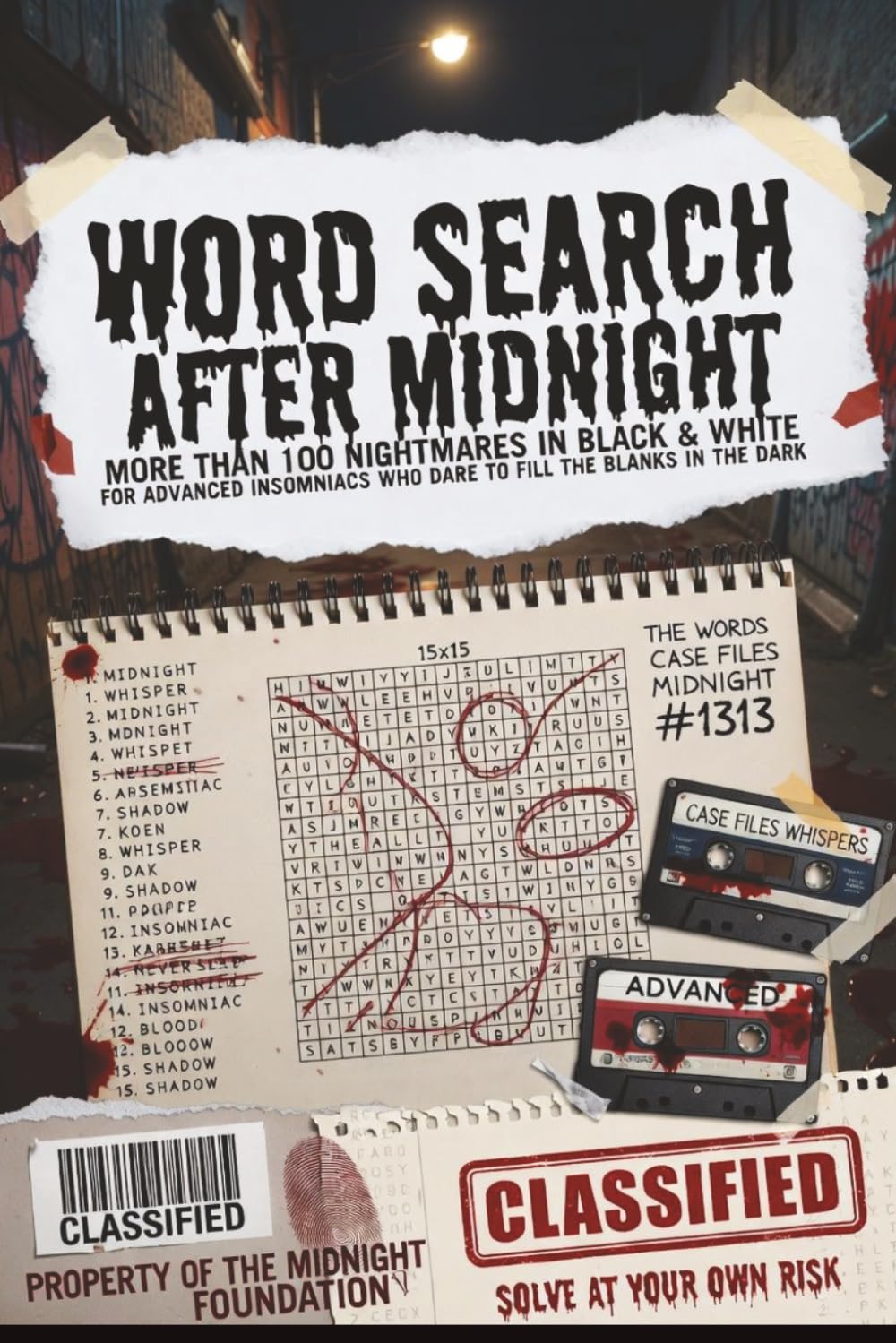 Word Search After Midnight: Advanced Horror Themed Word Search/6x9/50+/Solutions Included