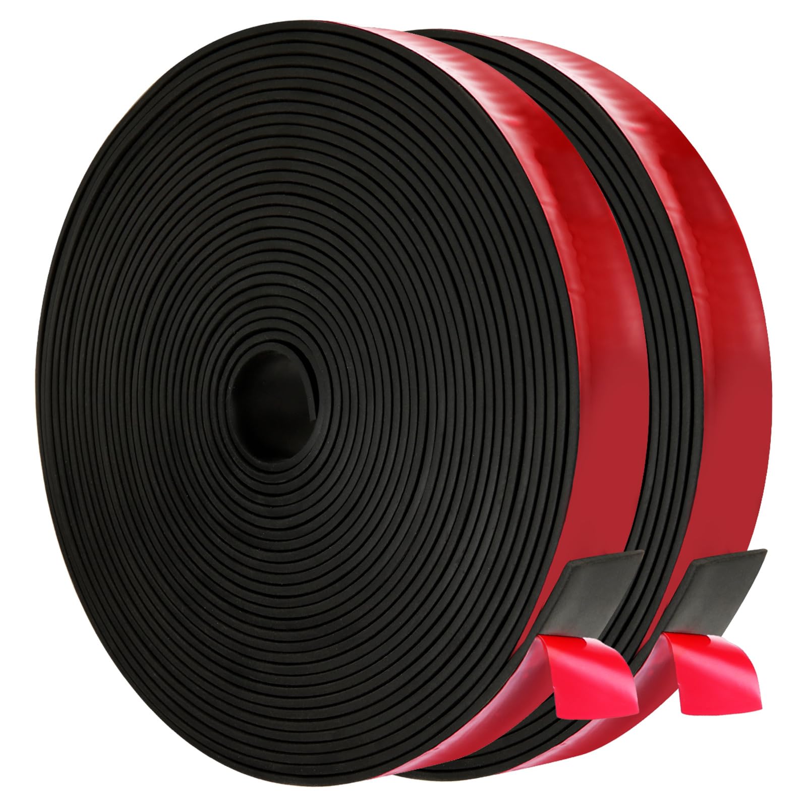 Bande d'étanchéité autocollante APACALI anti-vibration et isolante en caoutchouc noir 2mm