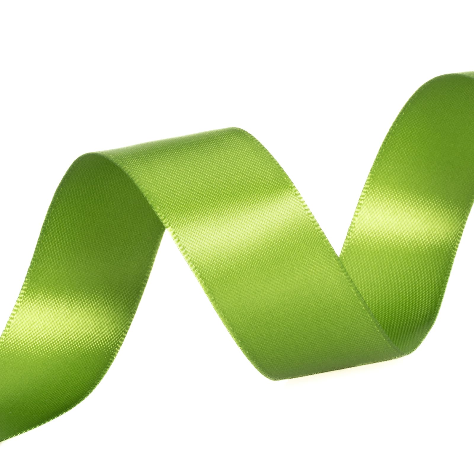 Amazon.co.jp: YASEO ライムグリーンリボン 無地 両面ポリエステル