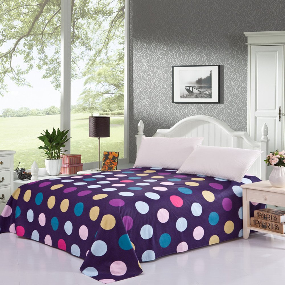 Draps en coton lit double 230x250cm en sergé de lin durable