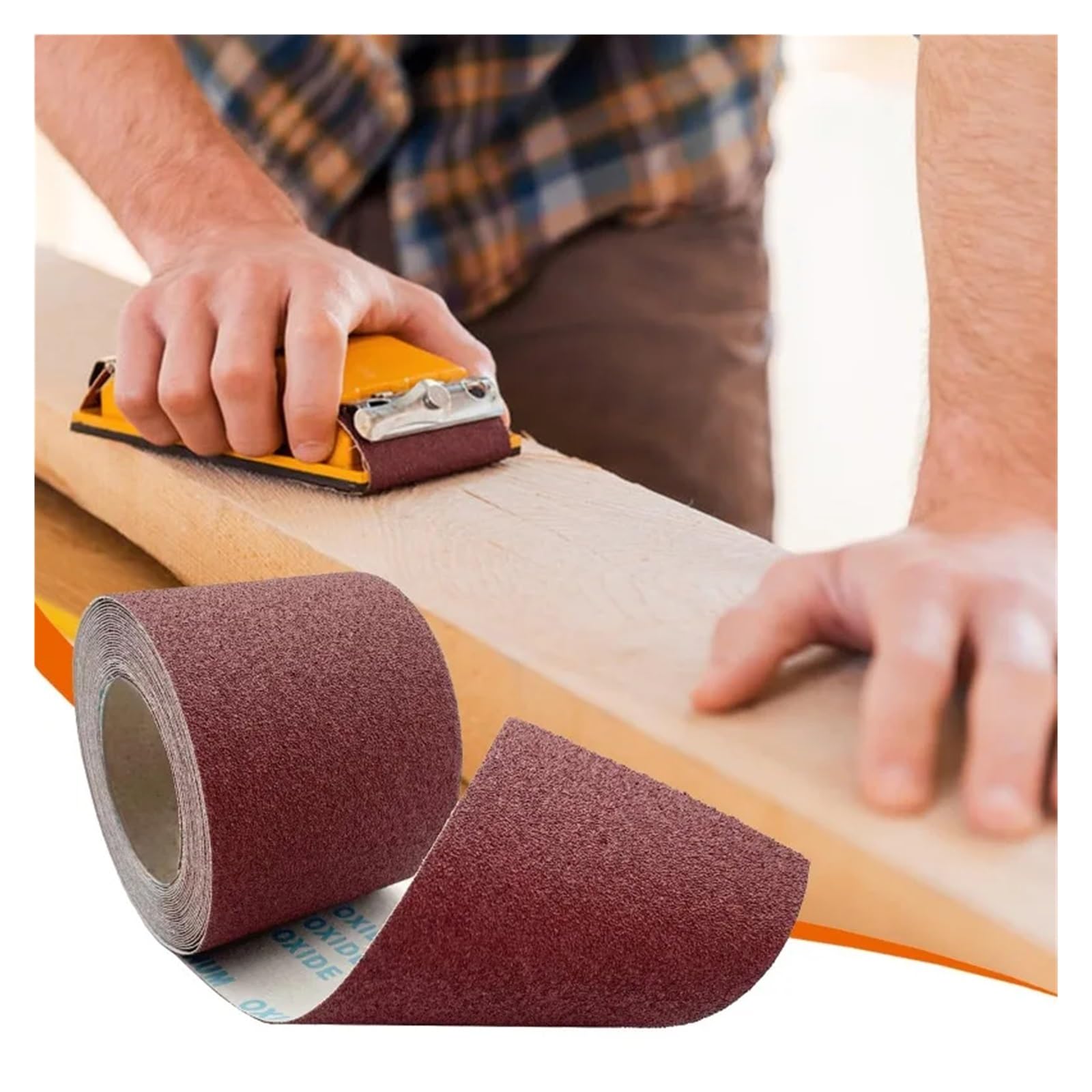 Rotolo di carta vetrata, Rotolo di carta vetrata abrasiva da 10 metri legno asciutto e bagnato(320 Grit)