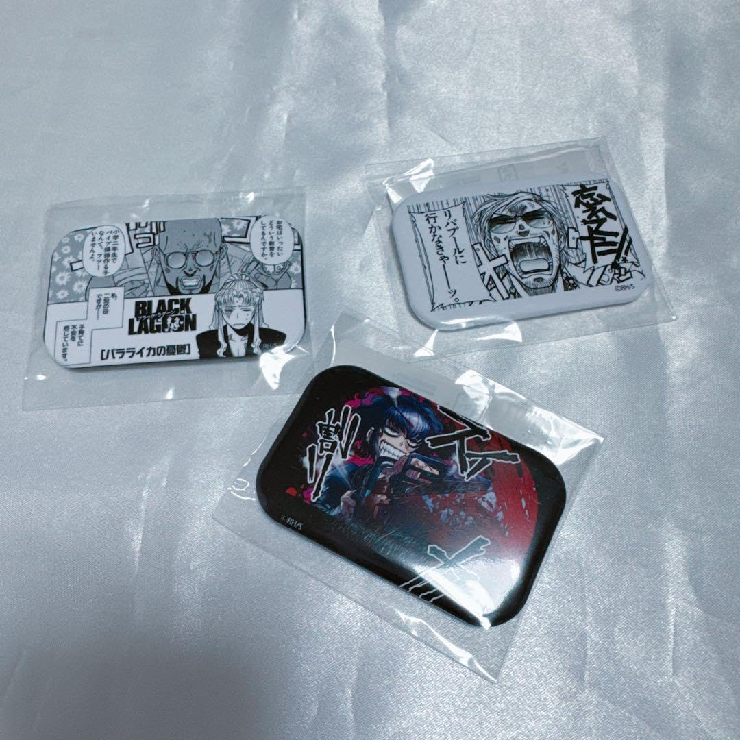 BLACK LAGOON ヘンゼル グレーテル 缶バッジ 特典 ステッカー BLACK LAGOON ヘンゼル グレーテル 缶バッジ 特典 ステッカー BLACK