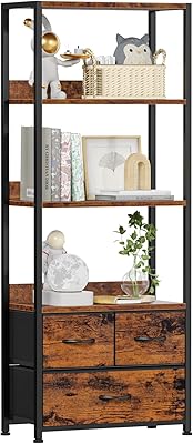 Amazon.com: Modway 33" Bookshelf Display Case in Walnut : Home & Kitchen