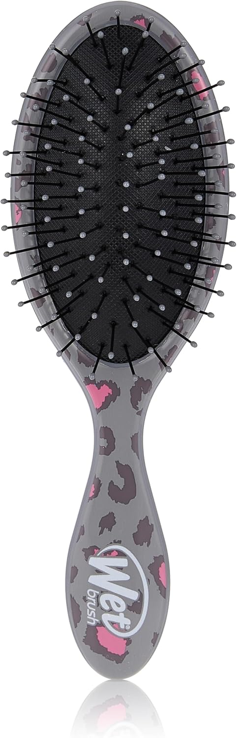 WetBrush, Midi Kids Detangler with Ultra Soft Intelliflex Bristles, Slides Through Tangles Without Breaking Hair, Perfect for Travel, Suitable for All Hair Types, Leopard