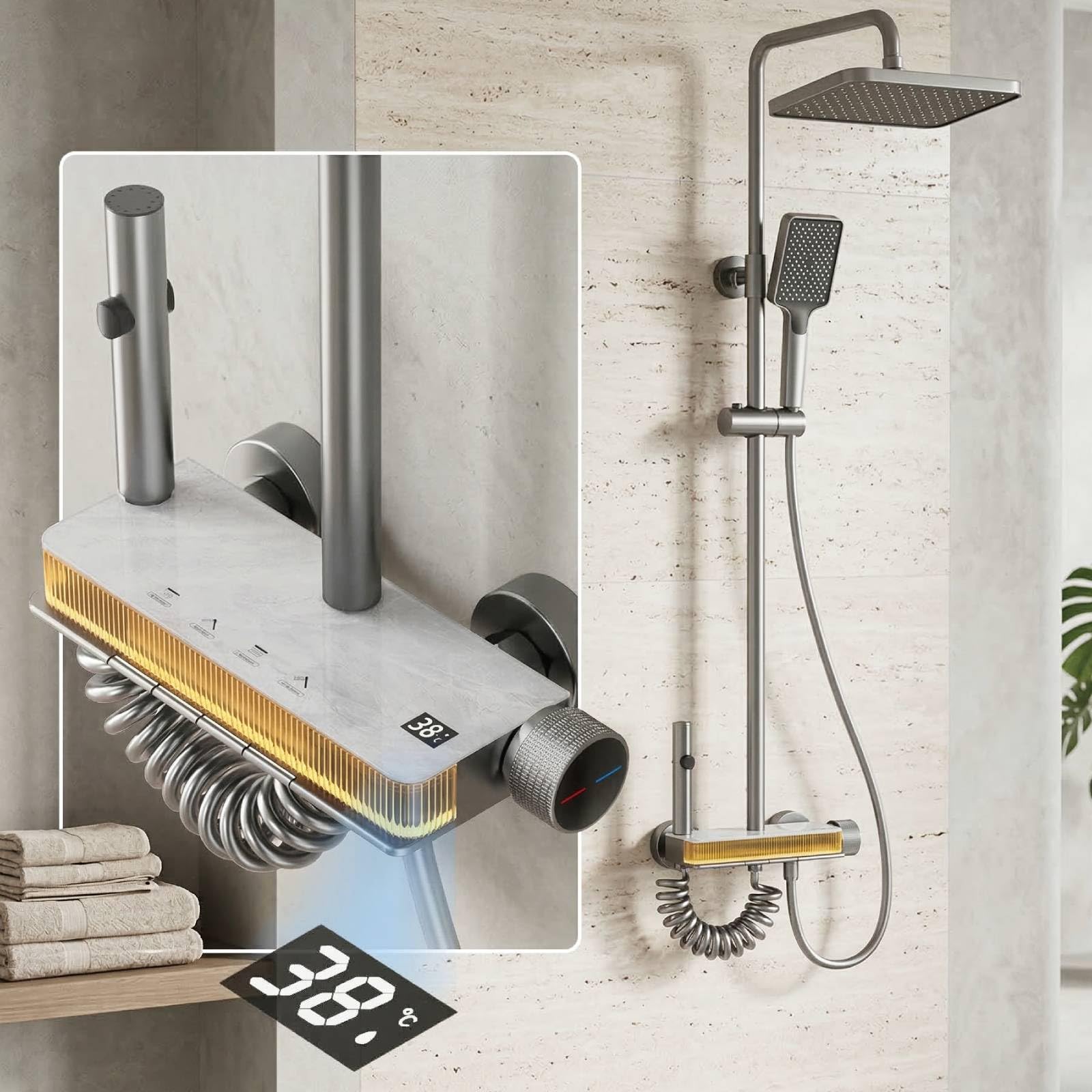 Système de douche effet pluie Bostar pour transformer votre salle de bain en spa