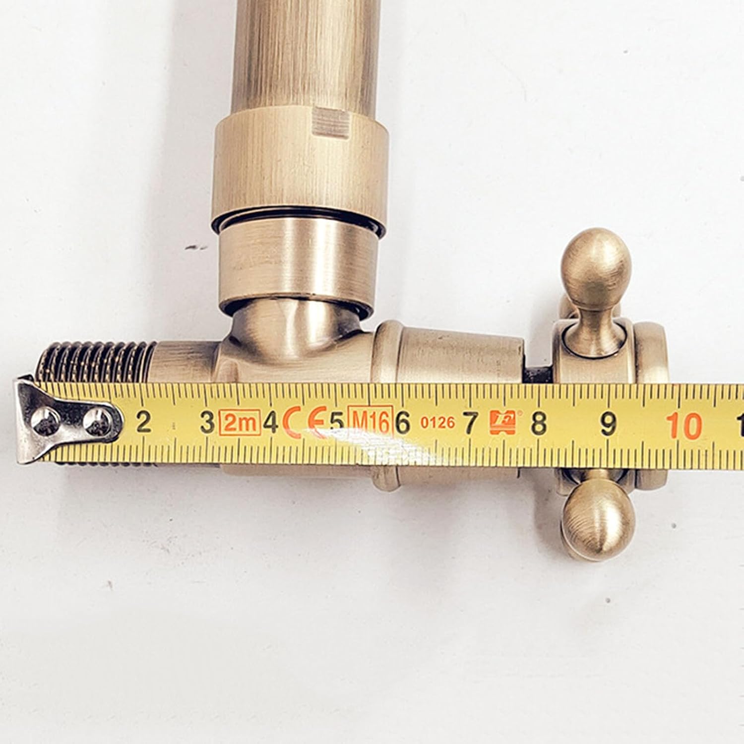 Vintage Wall-Mounted Faucet 360° Swivel Extended Horizontal Spout Quick-Open Cross Handle Connection 30Cm Retro Brass Design for Home & Restaurant