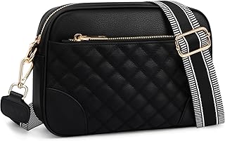 FYY Small Crossbody Bags for Women Quilted Vegan Leather Crossbody Purses for Women Travel with Adjustable Shoulder Strap Global Recycled Standard Global Recycled Standard Global Recycled Standard