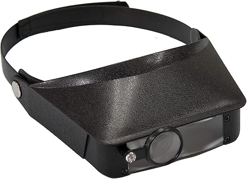 Excel Blades MagniVisor - Lupas para la cabeza, auriculares montados en la cabeza, lupa para leer electrónica, reparación de relojes (1.8X, 2.3X,
