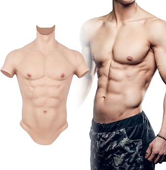 Silicone Muscle Suit Realistic Fake Abs Muscle Chest Suit Simulation Skin suit For Cosplay Transgende