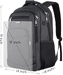 Paude Sac à dos pour hommes et femmes,17.3 sac à dos de l'école inch pour les adolescents, sac à main portable de voyage avec USB Port de recharge pour Business College Voyages