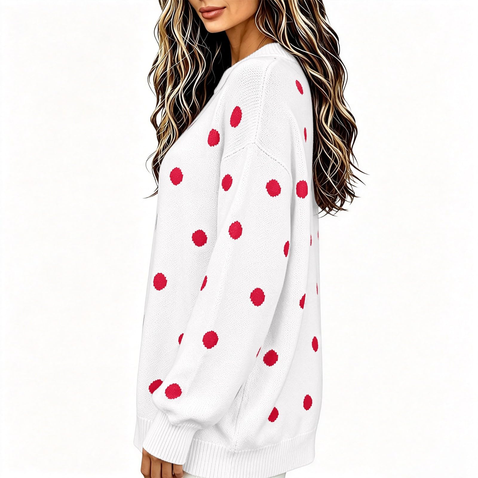 Maglione Donna In Maglia A Maniche Lunghe Felpa Casual Autunno E Invernale