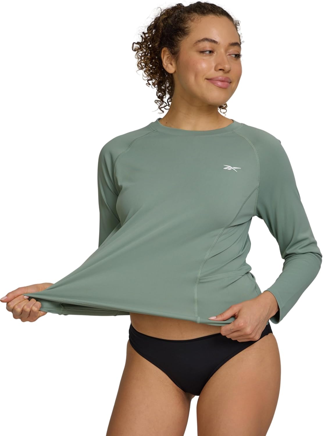 Reebok Rash Guard for Women – Long Sleeve Swim Shirt, UPF 50+ UV Protection Sun Shirt, Quick Dry Workout Hiking Top