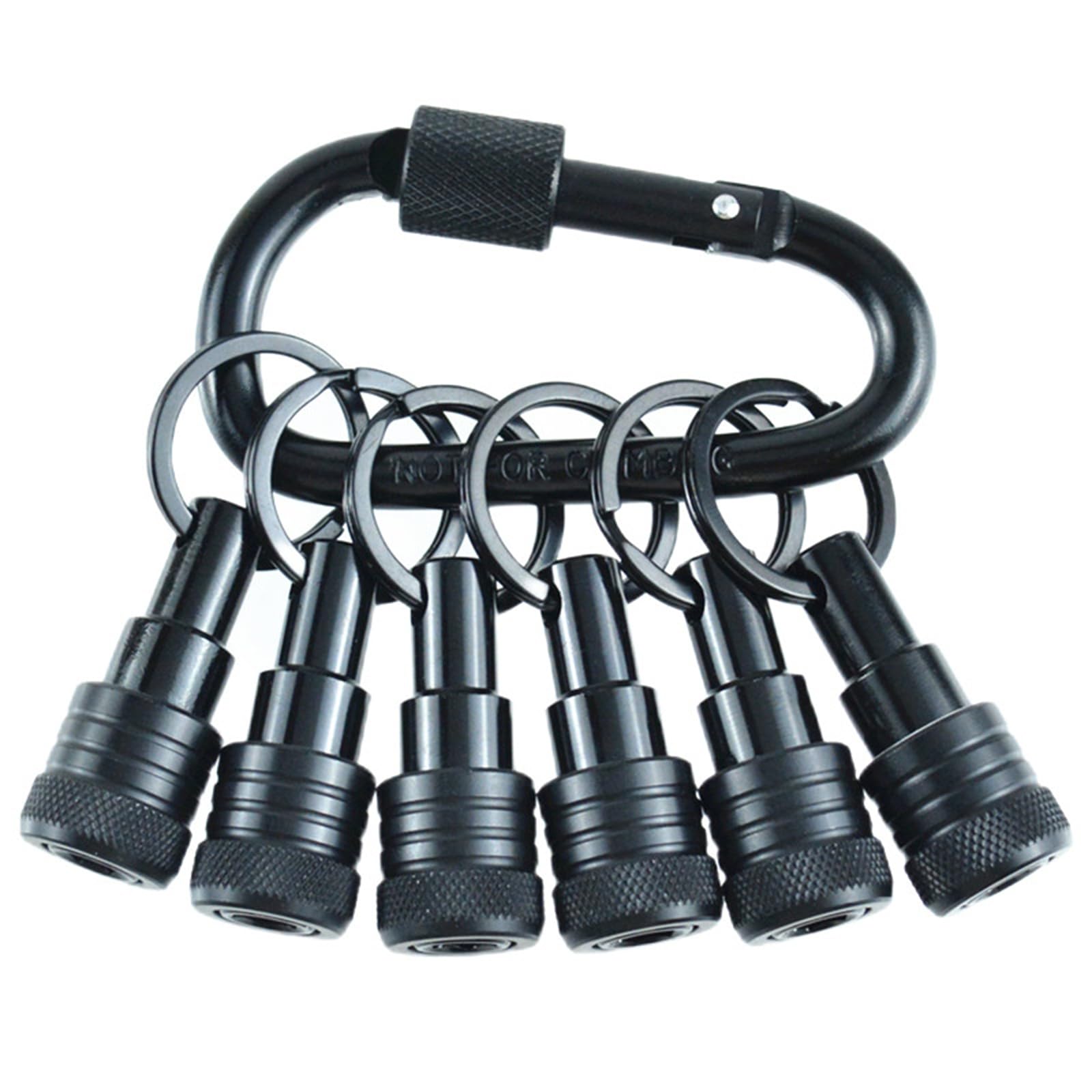 6Pcs Bit Holder Keychains Quick Releasing Portable Screwdriver Drill 1/4inch Easy Changing Hexagon Shank Tool Set for Driver
