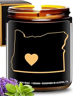 Oregon Candle, Unique Oregon Themed Gifts for Men and Women, Best State Souvenir Gifts for Moving Away, Thoughtful Home Sick Presents, Ideal for Birthday, Christmas, Graduation, Gift Ready