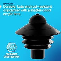 Vista 3 de KastLite Lámpara náutica para exteriores para pasarela – Linterna costera no metálica resistente al óxido e impermeable – Se adapta a postes de 3