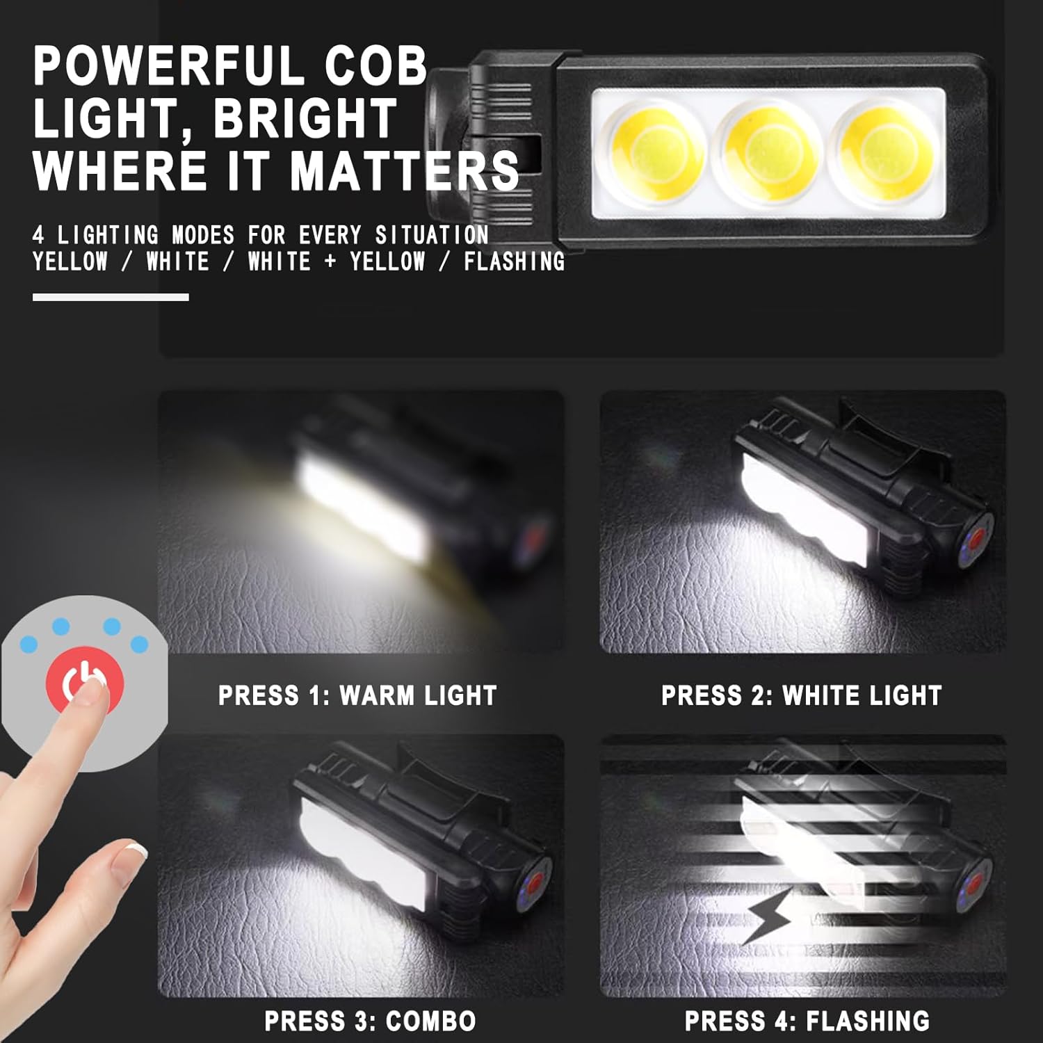 Grill Lights Men Gift Ideas - Magnetic Flashlight BBQ & Smoker Outdoor Kitchen Accessories, Birthday Valentine Fathers Day Stocking Stuffer, Portable Work Headlamp for Camping Repair Barbecue (1-Pack)