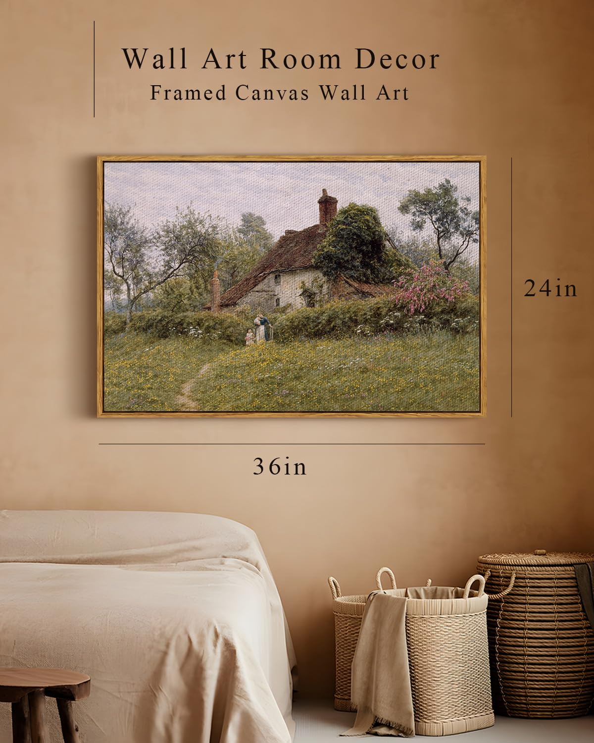 Amazon.com: InSimSea Framed Canvas Wall Art Vintage Decor