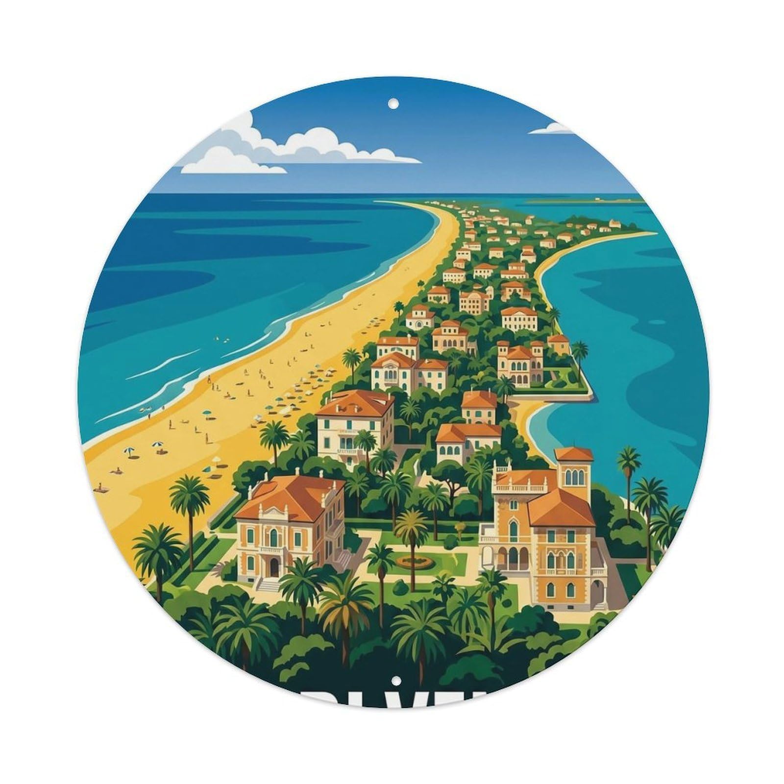 Vintage Travel Lido Di Venezia Italy Airline Metal Tin Sign