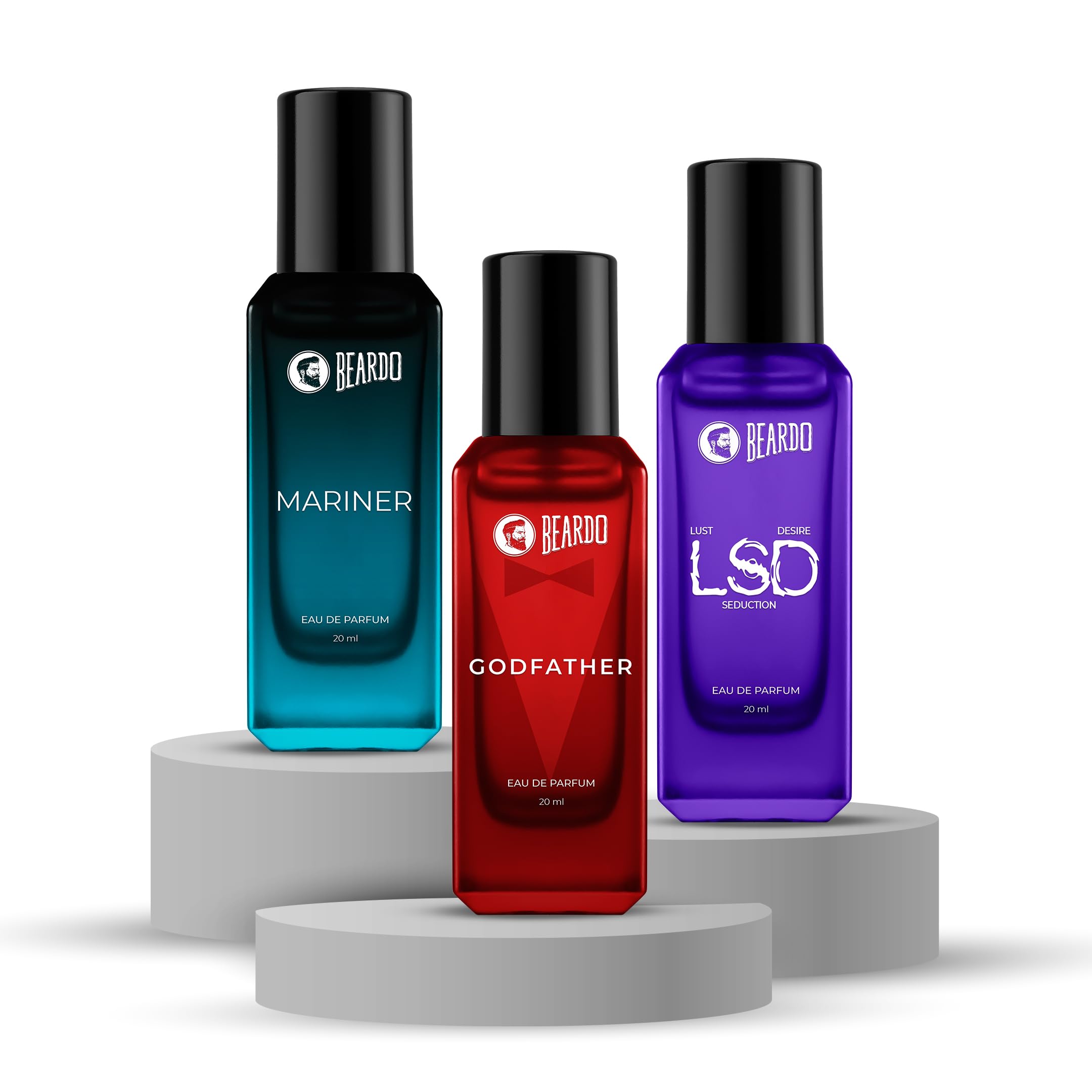 Beardo Intense Blend Trio- LSD,Mariner & GodFather Perfume for Men (20ml x 3) | Long Lasting Fragrance | Long Lasting Perfume for Men | Gift for Men | Gift for Friend-picture-13