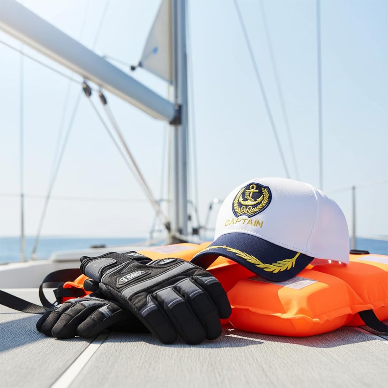 LUOZZY Captain Hat & First Mate Hat Boating Baseball Cap Marine Sailor Navy Hats Sunshade Baseball Headwear Adjustable Captain Hats for Men - Image 8