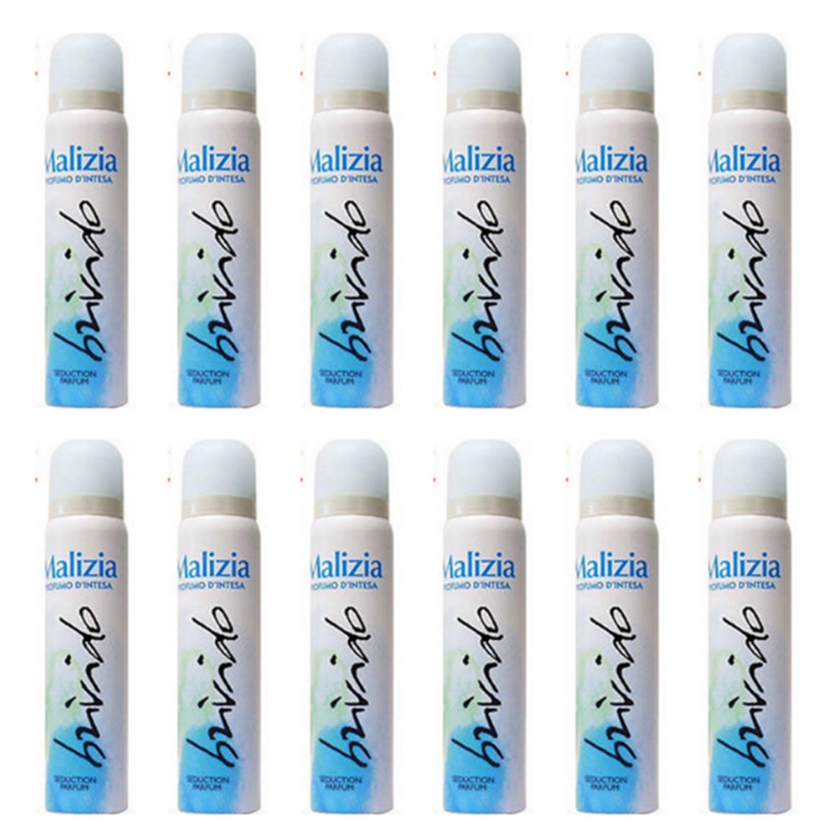 MALIZIA Set 12 Deodorante Donna Brivido 100 Ml. Spray Cura Del Corpo