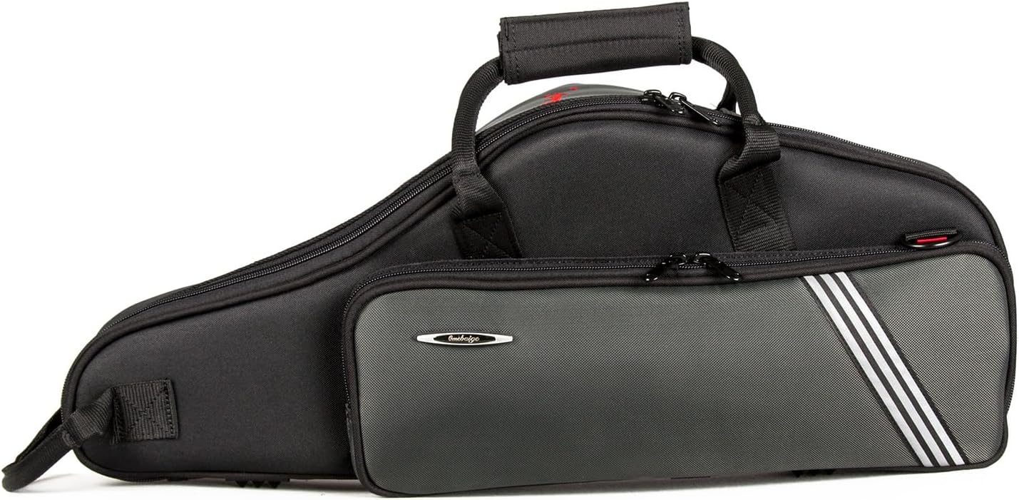 Alto Saxophone Case – Lightweight Padded Alto Sax Gig Bag with 20mm Foam Protection, Durable 600D Nylon, Soft Plush Interior, Backpack & Shoulder Strap, Large Accessory Pocket; (BGF-ALTOSAX)