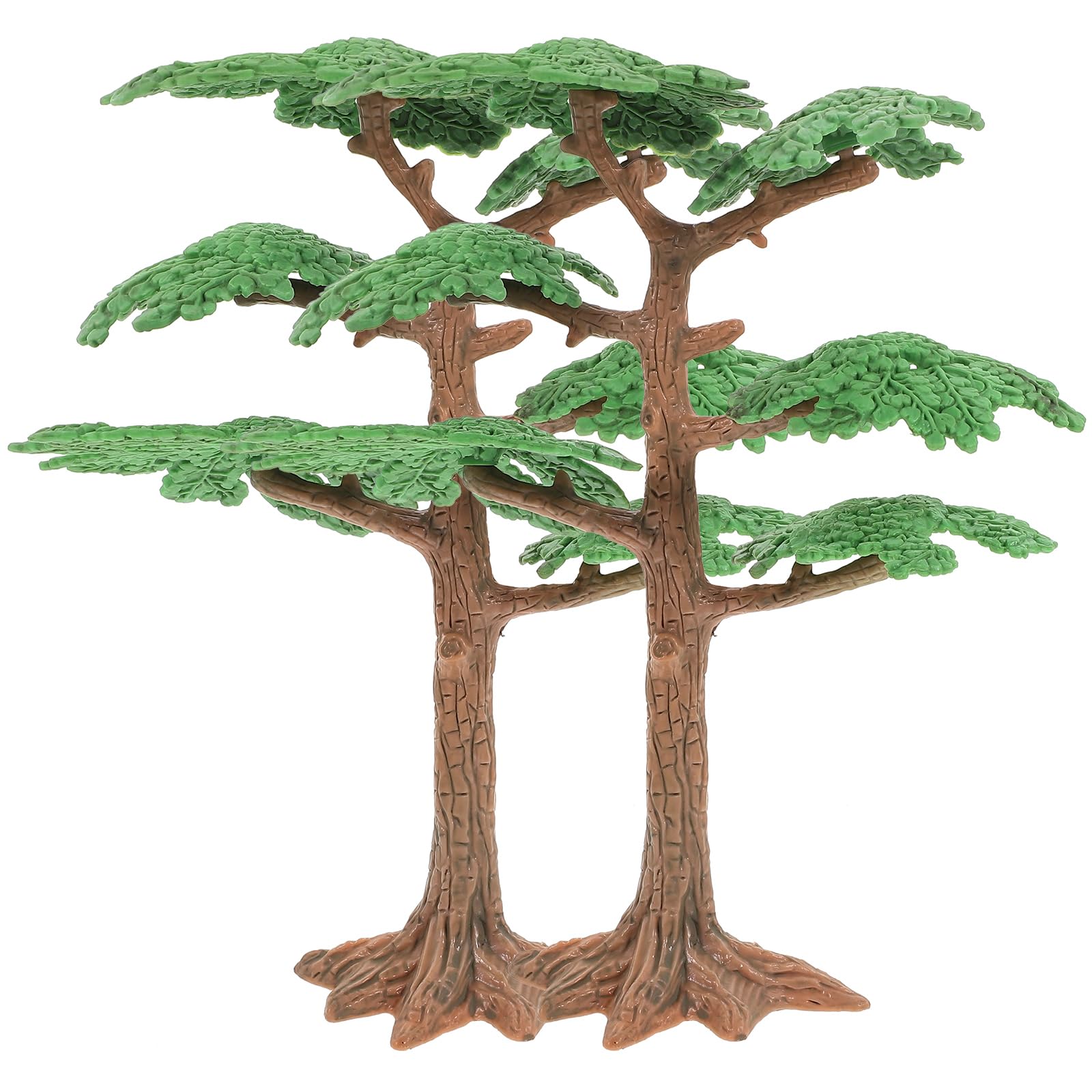 NUOBESTY 2pcs Miniature Simulation Trees Landscape Model Decorations Artificial Small Trees for Tabletop Garden Scene Ornaments