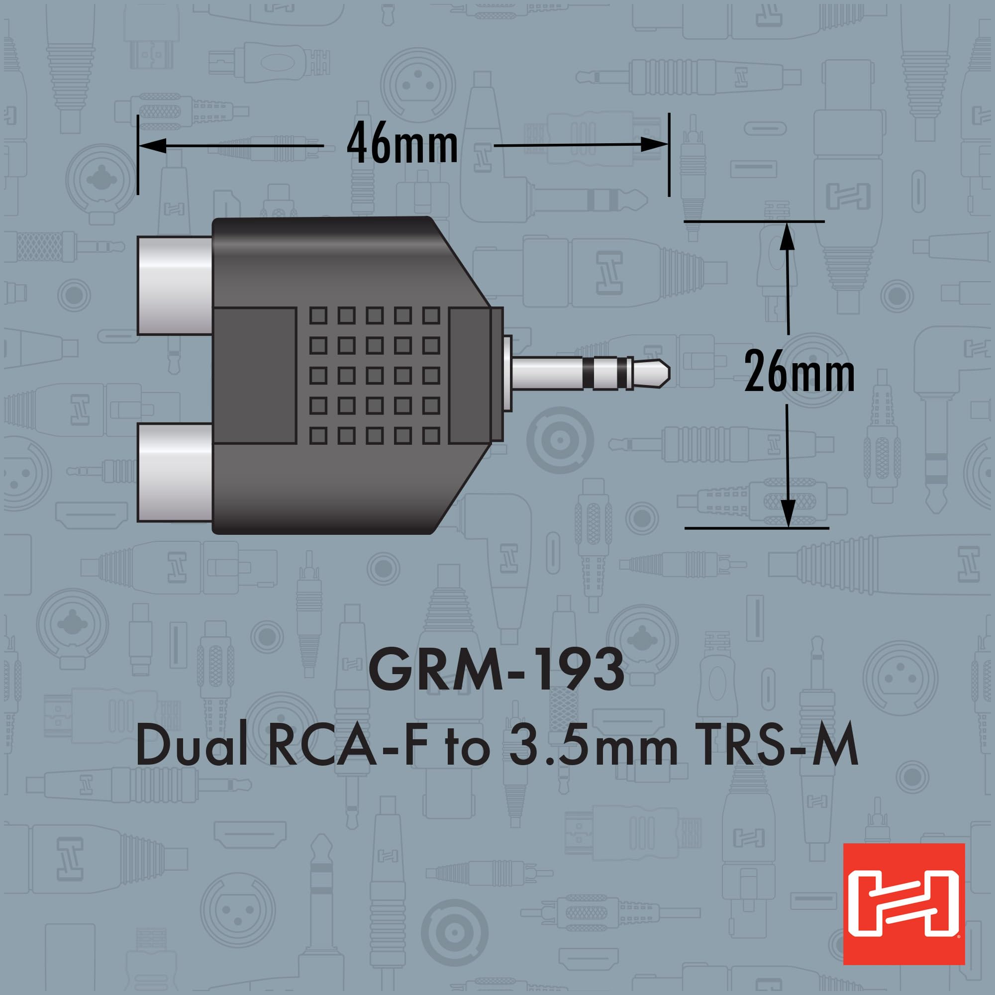 Hosa GRM-193 RCAメス×2-ステレオミニオス 変換アダプター p706p5g Amazon.co.jp: Hosa GRM-193 RCAメス×2-ステレオミニオス 変換