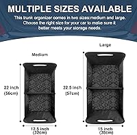 Vista 10 de Deosk - Organizador de auto para SUV, almacenamiento de maletero con 6 bolsillos grandes con poliéster impermeable, accesorios de auto