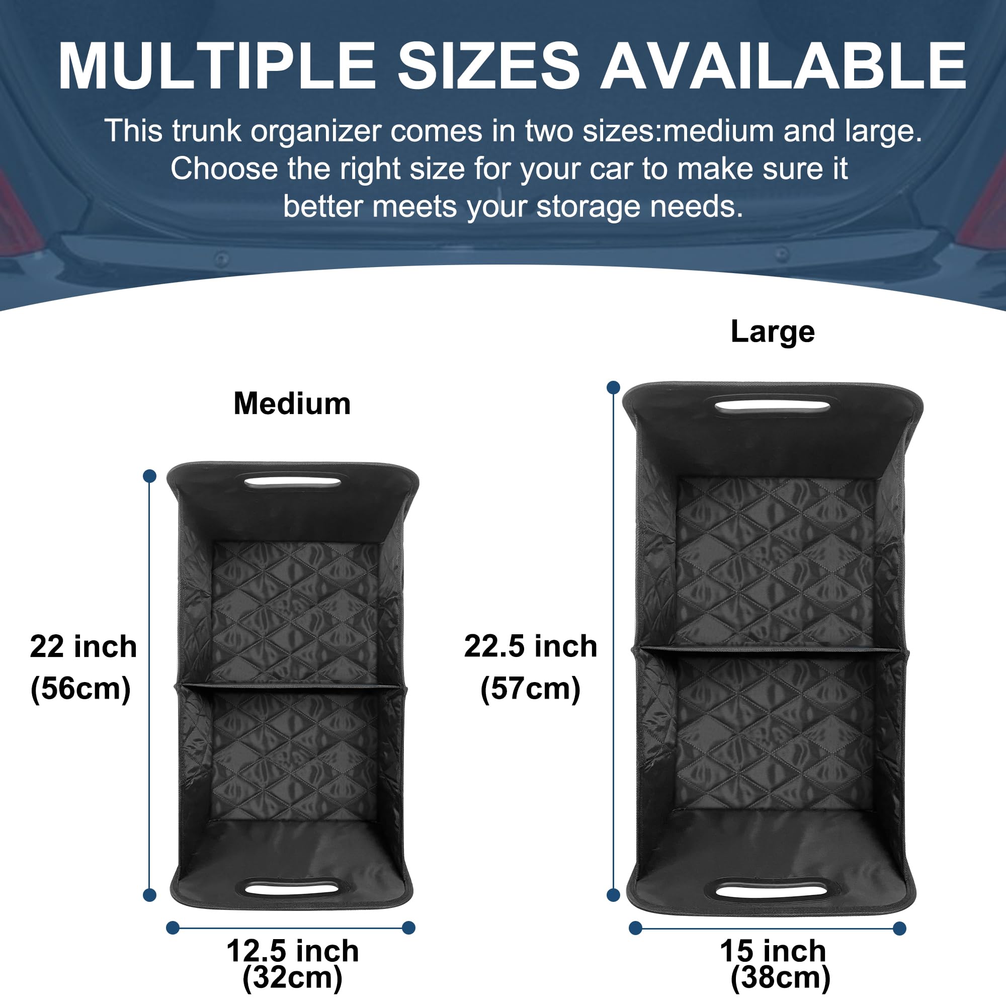 Deosk Organizer per bagagliaio e portaoggetti con 6 grandi tasche, accessori per auto per donne/uomini, 70 l, impermeabile, in poliestere, organizer per bagagliaio, per auto/SUV/minivan/camion