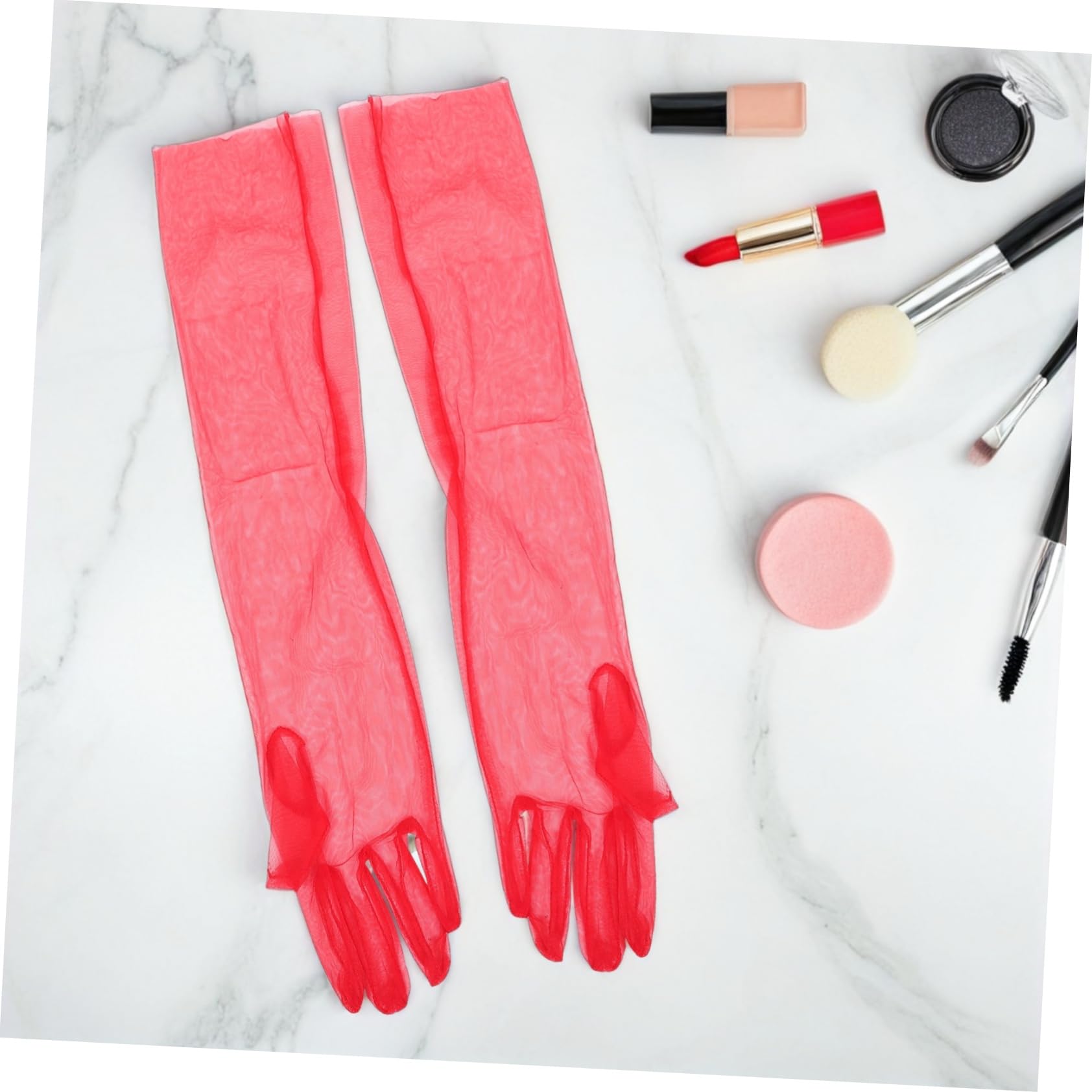 Healeved 15 Pares Guantes Largos de Tul para Novia Mangas de Malla Transpirable para Boda Fiesta de Té y Disfraz de Halloween Cubre Brazos Elegantes para Mujer