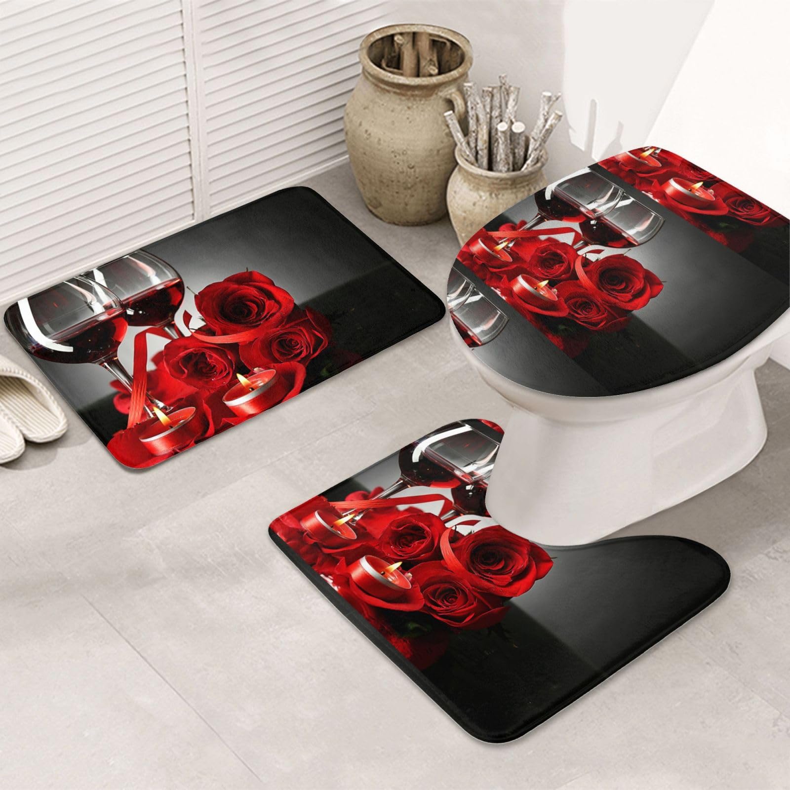Tapis de sol de salle de bain pour créer une ambiance romantique en duo