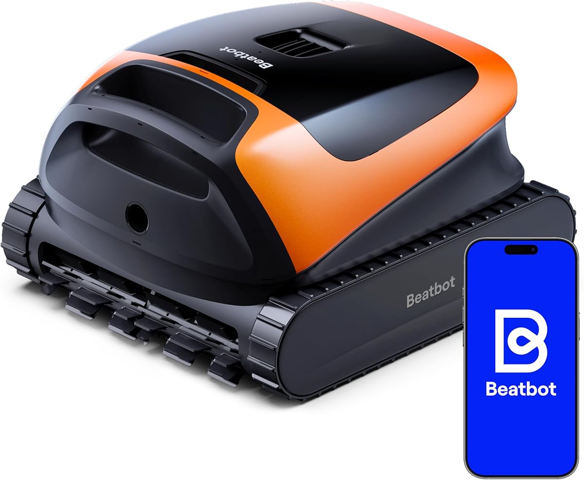 (2026 New) Beatbot Sora 30 Pool Vacuum Robot, 4-in-1 Cleaner with Shallow-Area Cleaning, 6800GPH Power, Smart Surface Parking, 5L Capacity for Above & In-Ground Pools Up to 3229 sq. ft, Vibrant Orange