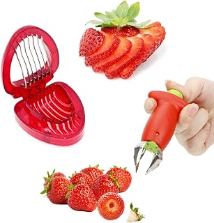 YFOX Strawberry Handle Remover Perfectly Match With Strawberry Slicer, Strawberry Handle Remover Used To Cut Strawberry Pizzer, And Strawberry Slicer Parts Strawberry