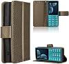 Smartphone Cover Compatible with Nokia 108 4G 2024 Flip Stand Phone Case Brown
