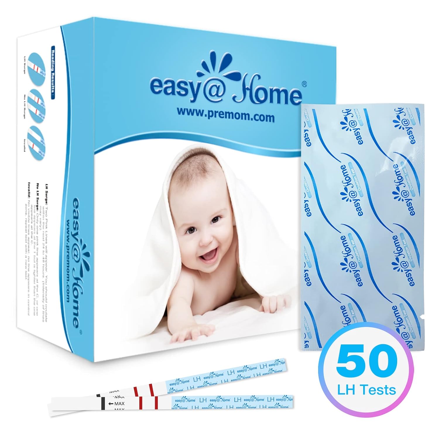 Easy@Home Ovulation Test Strips: 50 Counts Accurate LH Ovulation Strips for Women - at Home LH Surge Detection | Bulk Fertility Predictor Kits - Image 6