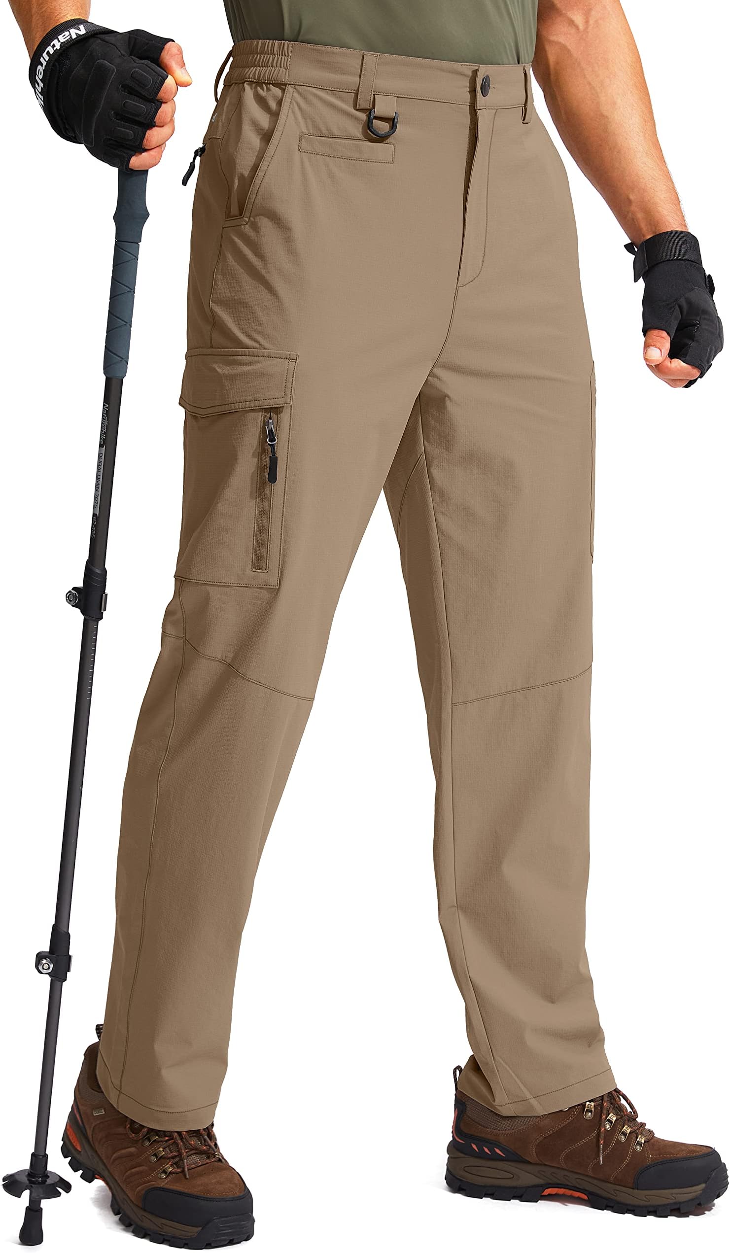 Men's Hiking Cargo Pants Water Resistant Quick Dry Lightweight Outdoor Tactical Pants for Men with Multi Pocket