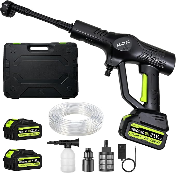 Cordless Pressure Washer 1400PSI with 6-in-1 Nozzle