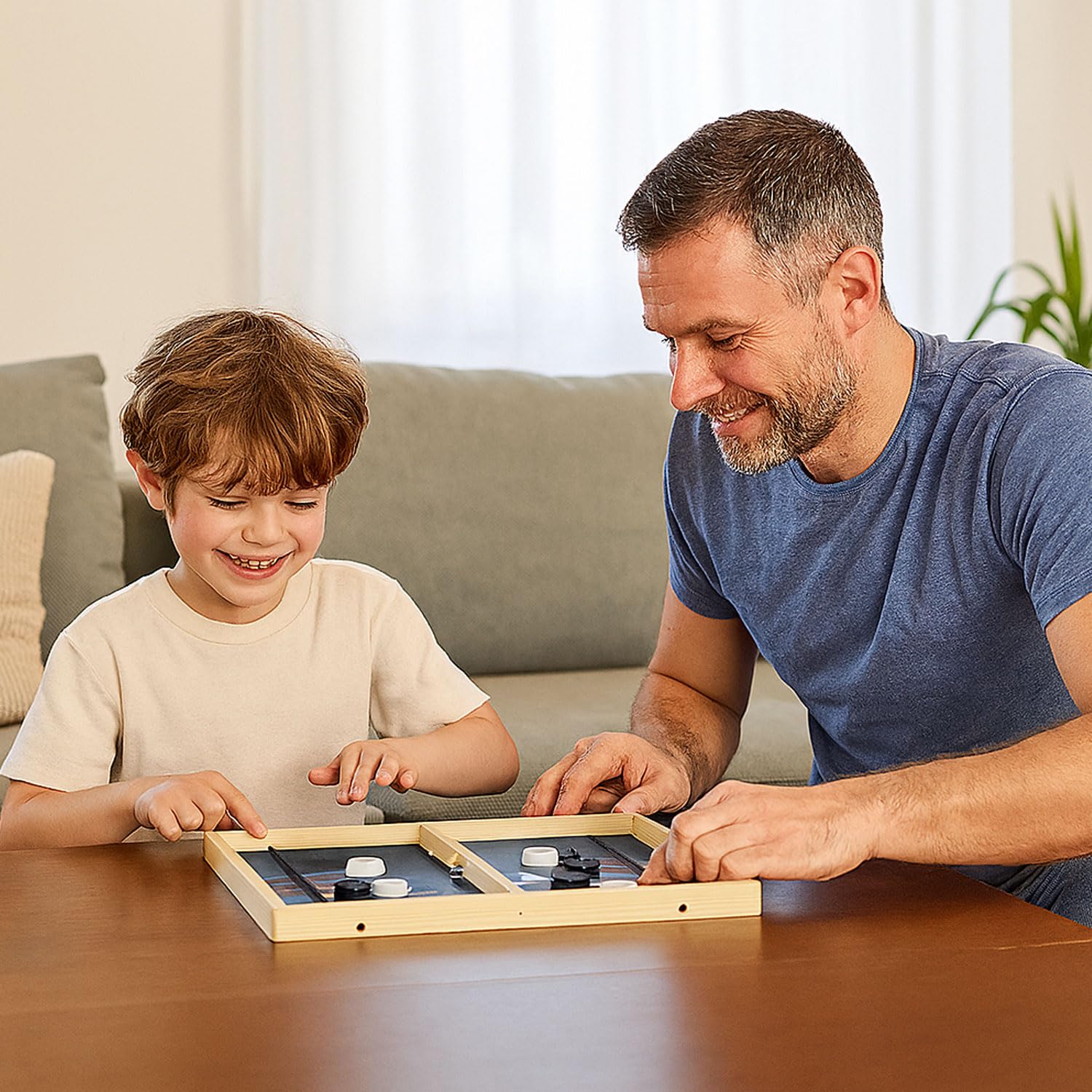 Signamio 3 in 1 String Hockey Board Game - Sling Puck Board Game, Slingo Board Game with Chess and Ludo Features - Classic Play for Family and Friends 3