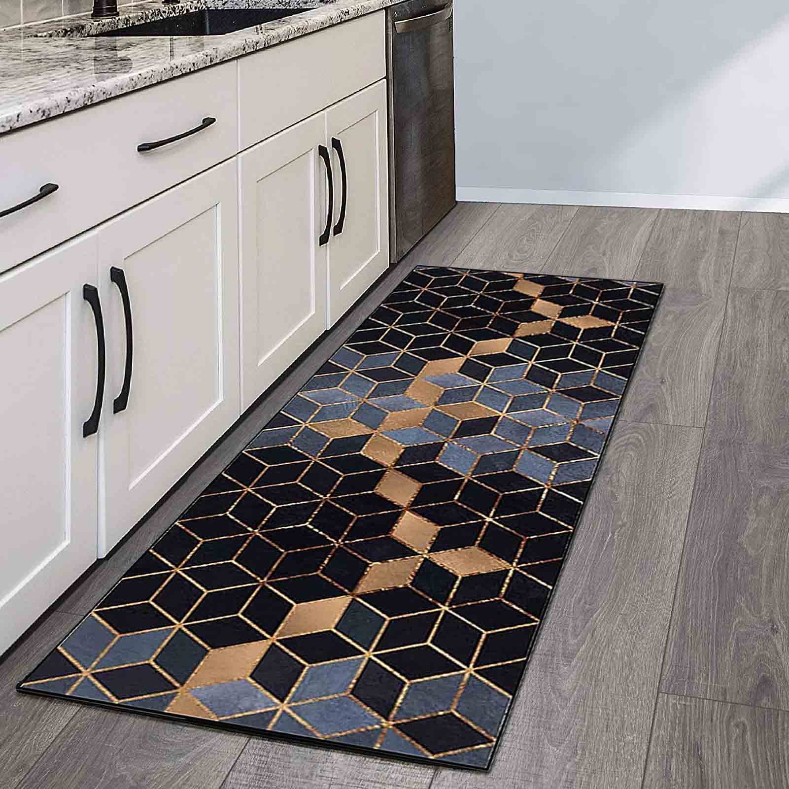 Tapis de couloir pour la cuisine et l'entrée lavable 80x200cm grand passage