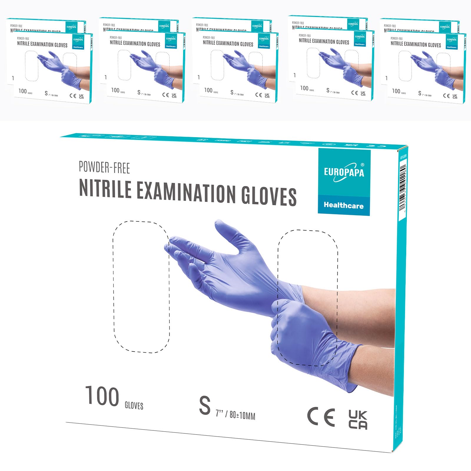 EUROPAPA® 1000x Nitrilhandschuhe Einweghandschuhe puderfrei Untersuchungshandschuhe EN455 EN374 latexfrei Einmalhandschuhe Handschuhe in Gr. S, M, L & XL verfügbar (Lila, S)